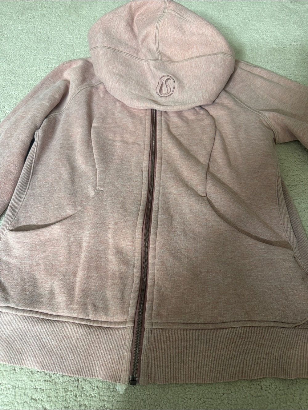 lululemon athletica Dusty Pink Full-Zip scuba Hoodie